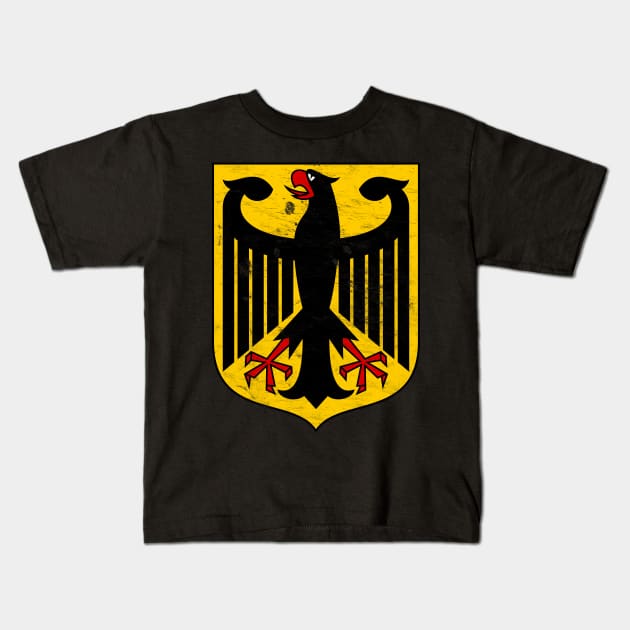 German Eagle // Vintage Distressed Style Kids T-Shirt by DankFutura